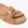 Rafi Flat Toffee Suede Flat Sandals