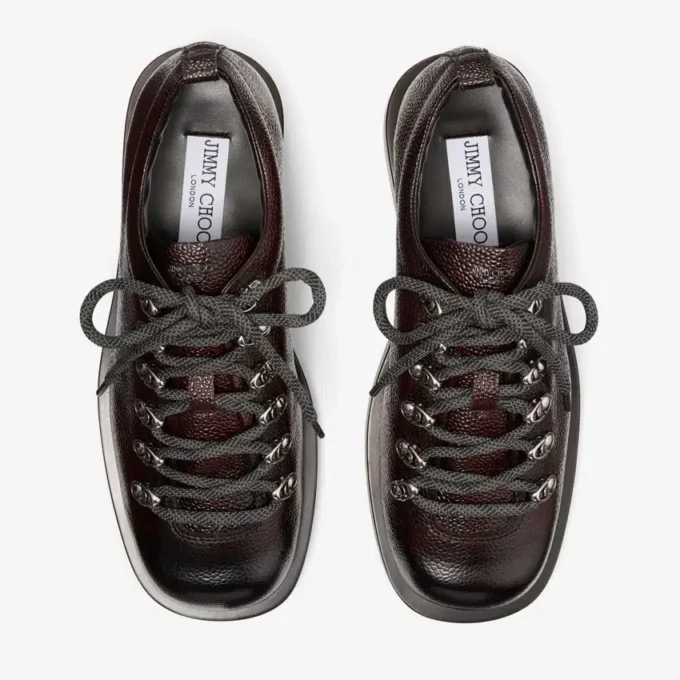 Reeves Lace Up Chocolate Scotch Grain Leather Lace up Shoes