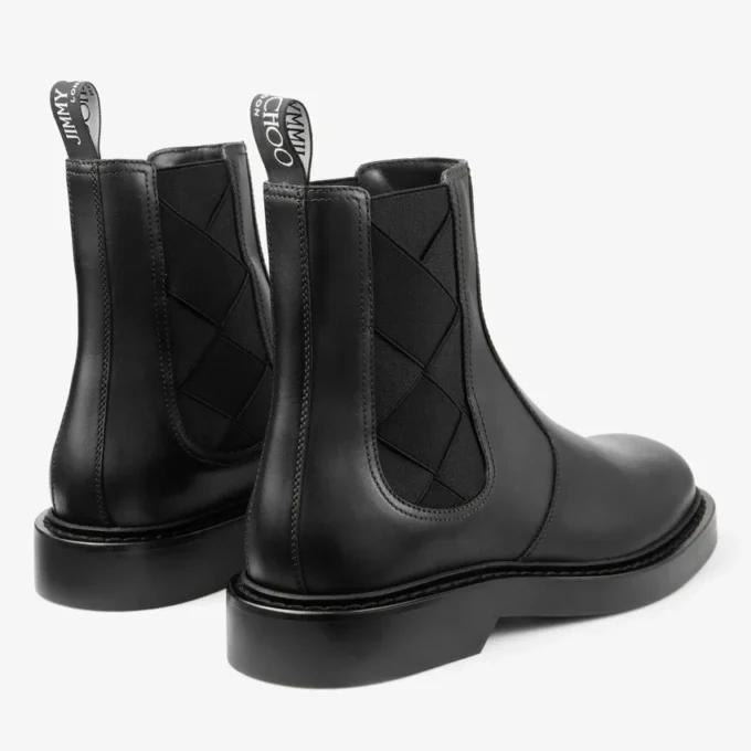 Reggie Chelsea Boot Black Box Calf Leather Ankle Boots