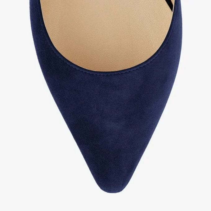Romy 60 Navy Suede Pointed Pumps