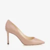 Romy 85 Ballet Pink Kid Leather Pointed Pumps