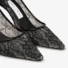 Romy 85 Black Jimmy Choo Lace Pumps