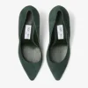 Romy 85 British Green Tonal Suede Pumps