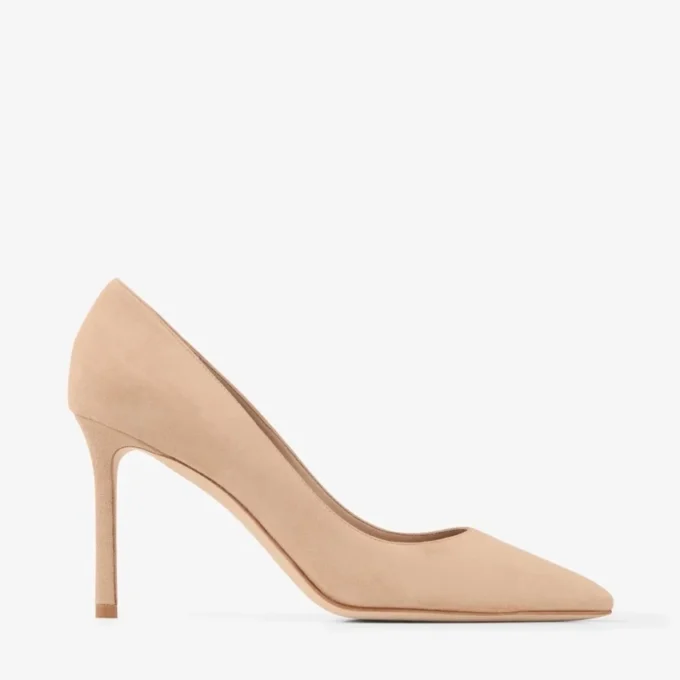Romy 85 Chai Tonal Suede Pumps