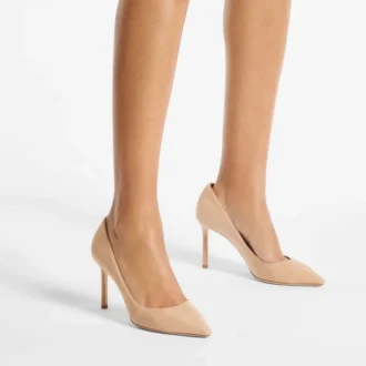 Romy 85 Chai Tonal Suede Pumps