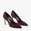 Romy 85 Deep Merlot Tonal Suede Pumps