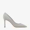 Romy 85 Dove Tonal Suede Pumps