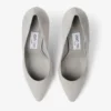 Romy 85 Dove Tonal Suede Pumps