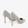 Romy 85 Dove Tonal Suede Pumps