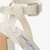 Rori 85 Latte Shiny Calf Leather and Shiny Cork Sandals
