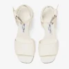 Rori 85 Latte Shiny Calf Leather and Shiny Cork Sandals
