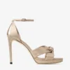 Rosie 100 Gold Shimmer Suede Platform Sandals
