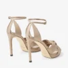 Rosie 100 Gold Shimmer Suede Platform Sandals