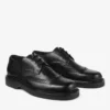 Rowan Brogue Derby Black Vintage Leather Loafer
