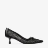 Scarlett 50 Black Jimmy Choo Lace Pumps