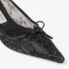 Scarlett 50 Black Jimmy Choo Lace Pumps