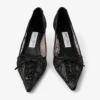 Scarlett 50 Black Jimmy Choo Lace Pumps
