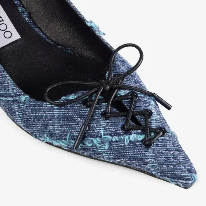 Scarlett 50 Crosshatch Denim Pumps