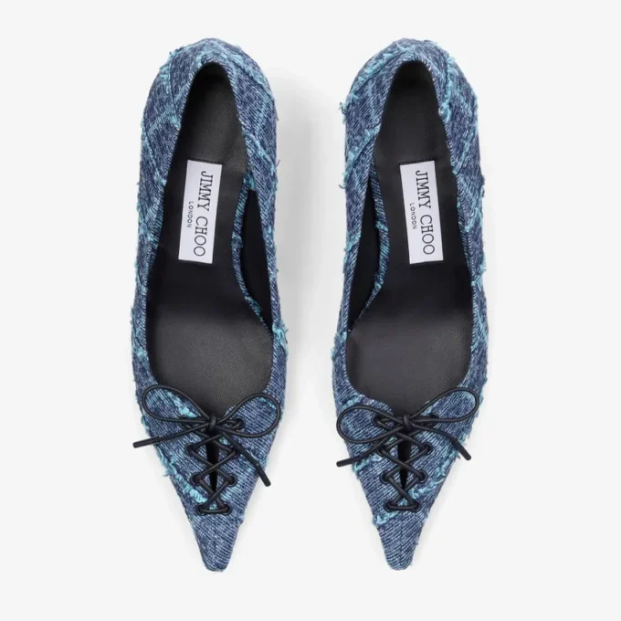 Scarlett 50 Crosshatch Denim Pumps