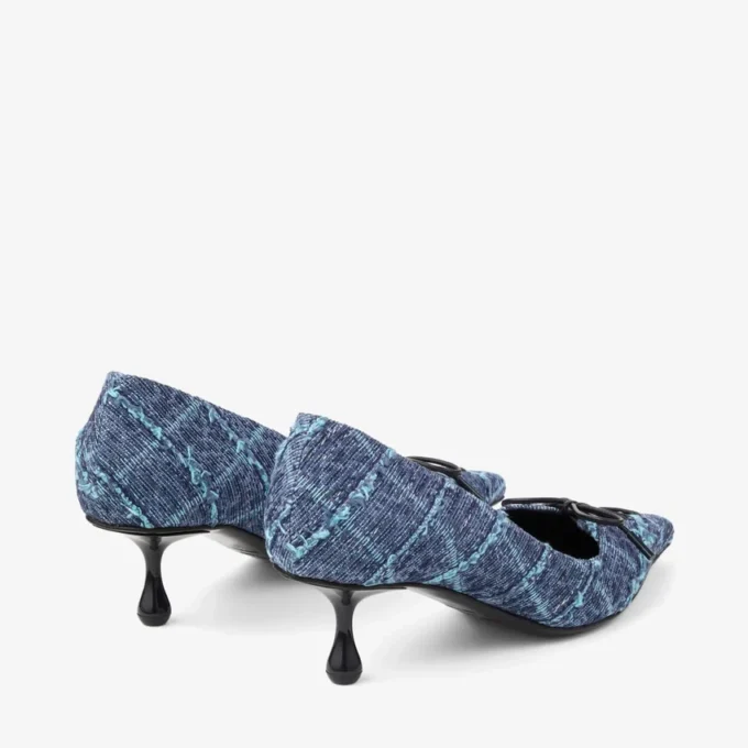 Scarlett 50 Crosshatch Denim Pumps