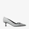 Scarlett 50 Dove Suede Denim Pumps
