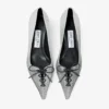 Scarlett 50 Dove Suede Denim Pumps