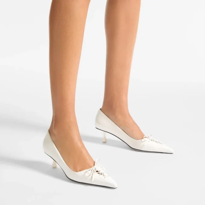 Scarlett 50 Latte Nappa Leather Pumps