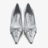 Scarlett 50 Silver Vintage Metallic Leather Pumps
