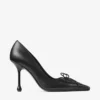 Scarlett 95 Black Nappa Leather Pumps