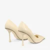 Scarlett 95 Buttermilk Elaphe Printed Leather Pumps