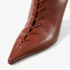 Scarlett Ankle Boot 85 Cognac Elaphe Printed Leather Ankle Boots