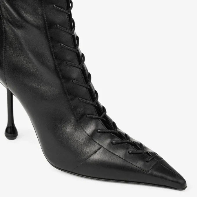 Scarlett Ankle Boot 95 Black Nappa Leather Boots