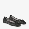 Scarlett Ballerina Black Jimmy Choo Lace Ballerina Flats