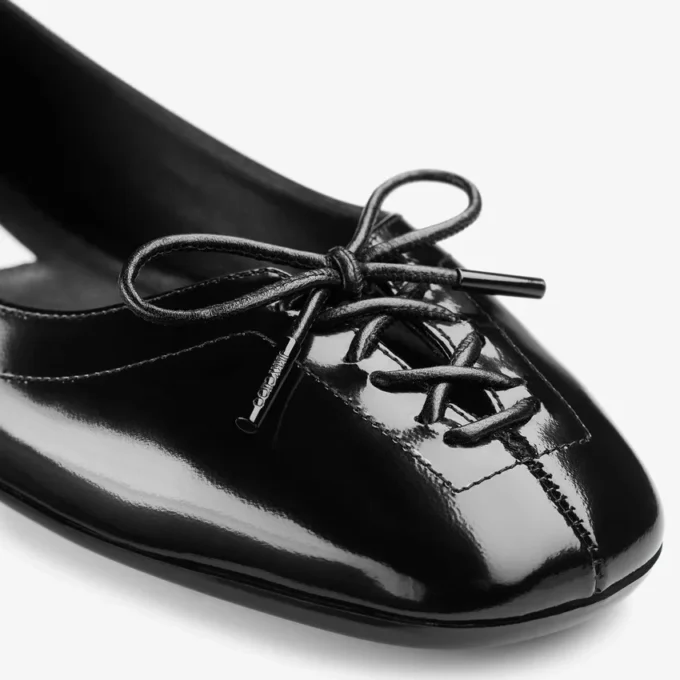 Scarlett Ballerina Black Soft Spazzolato Ballerina Flats