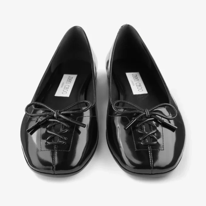 Scarlett Ballerina Black Soft Spazzolato Ballerina Flats