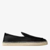 Shenton Espadrille Black Tumbled Leather Espadrilles