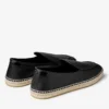 Shenton Espadrille Black Tumbled Leather Espadrilles