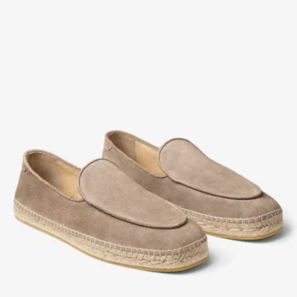 Shenton Espadrille Stone Velvet Suede Espadrilles