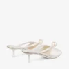 Siva Mule 50 Ivory Satin Mule with Pearl Embellishment