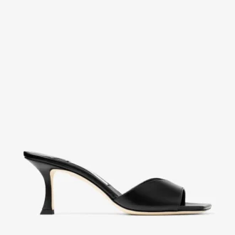 Skye 70 Black Leather Sandals