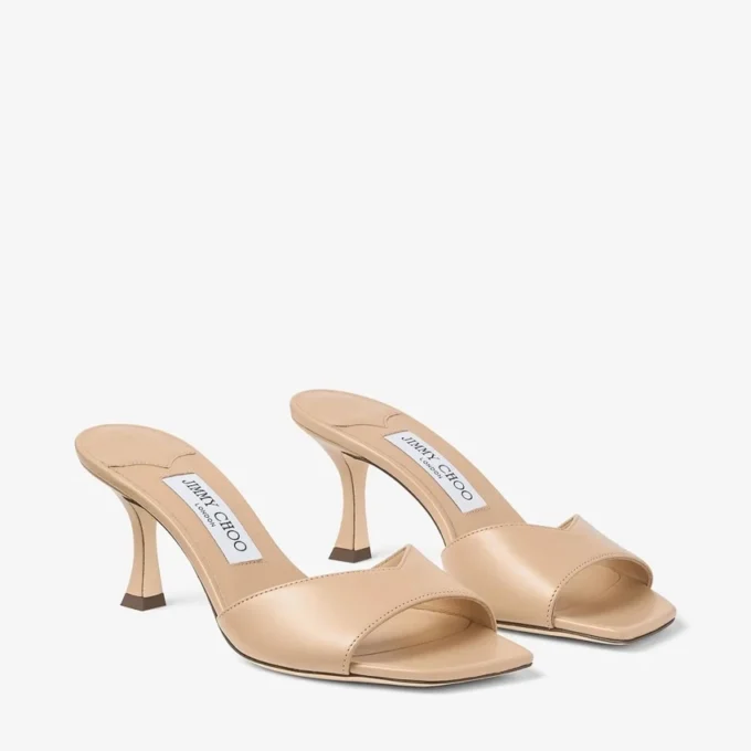 Skye 70 Chai Calf Leather Mule Sandals