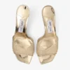 Skye 70 Gold Illusion Crystal Mesh and Liquid Metal Leather Sandals
