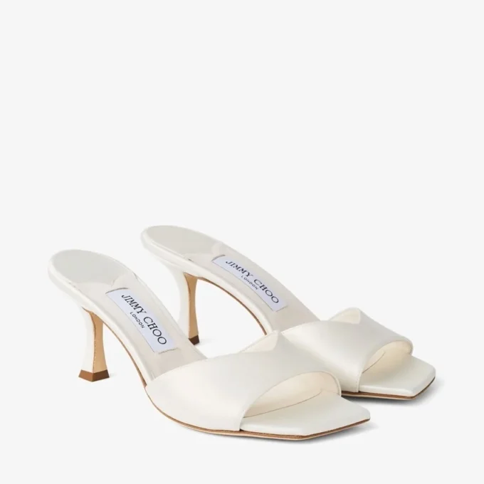 Skye 70 Ivory Satin Sandals