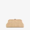Skylar Natural Fine Raffia Clutch Bag with Square Jc Clasp