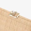 Skylar Natural Fine Raffia Clutch Bag with Square Jc Clasp