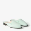 Slide Mint Nubuck Leather Mule