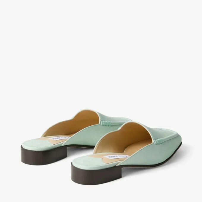 Slide Mint Nubuck Leather Mule