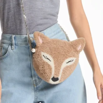 Soft Fox Mini Bag Toffee Shearling Fox Mini Bag