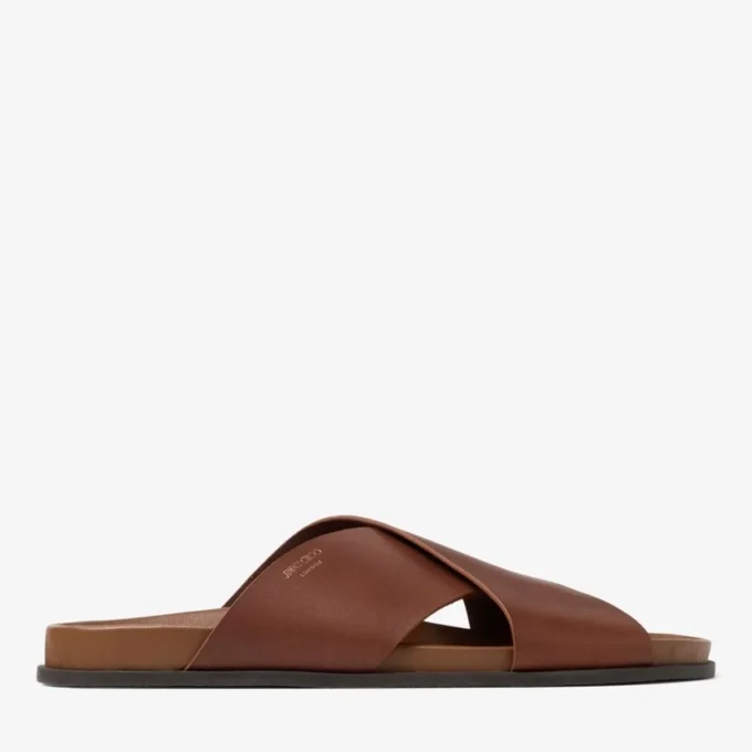 Sol Slide Cigar Vachetta Leather Slides