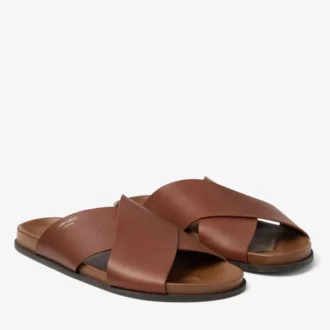 Sol Slide Cigar Vachetta Leather Slides